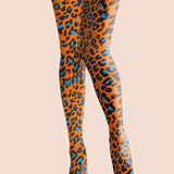Rimtautas | Kojinės su Tropinio Oranžinio Leopardo Raštu