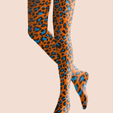 Rimtautas | Kojinės su Tropinio Oranžinio Leopardo Raštu