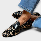 Virginija | Odinės šlepetės su leopardo raštu