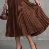 Modesta | Midi suknelė su diržu ir nėrinių detalėmis