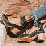 Liudmila | Aukšto kulno batai su storu padu ir keliais dirželiais