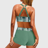 Laisvė | Bikinis su rombuota aukšta juosmenine dalimi