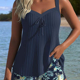 Dvidalis Tankini maudymosi kostiumas plažai