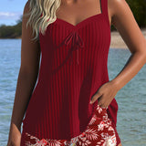 Dvidalis Tankini maudymosi kostiumas plažai
