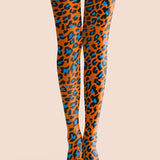Rimtautas | Kojinės su Tropinio Oranžinio Leopardo Raštu