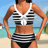 Zita | Bikinis su dryžiais ir aukštu juosmeniu