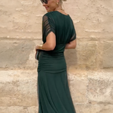 Tautvilė | Elegantiška Maxi Suknelė Balui su V Formos Iškirpte