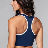 Liana | Bustier Top-Bralette su vamzdelių detalėmis tamsiai mėlyna / balta