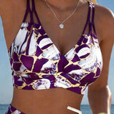 Bikinis su Petnešėlėmis ir Blizgančia Iškirpte