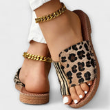 Oksana | Dvispalvės sandalos su leopardo raštu