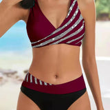Laimutė | Bikinis su spauda šiltais tonais