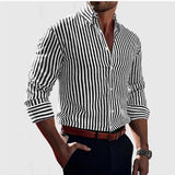 Zigmas | Dryžuoti Overshirt Marškiniai iš Minkšto Mišinio