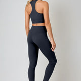 Gina | Legginsai su aukštu liemeniu 7/8 "All Day" – Nakties juoda