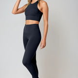 Gina | Legginsai su aukštu liemeniu 7/8 "All Day" – Nakties juoda