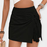 Angelė | Šortai aukšta juosmenine dalimi su sijono detalėmis